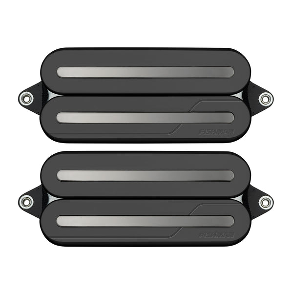 Fluence Open Core Modern 7-String Humbucker Pickup Set, Black with Black  Nickel Blades