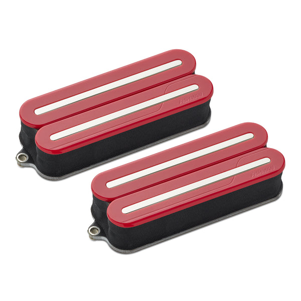 Fluence Open Core Modern 8-String Humbucker Pickup Set, Red with Nicke -  shop-fishman